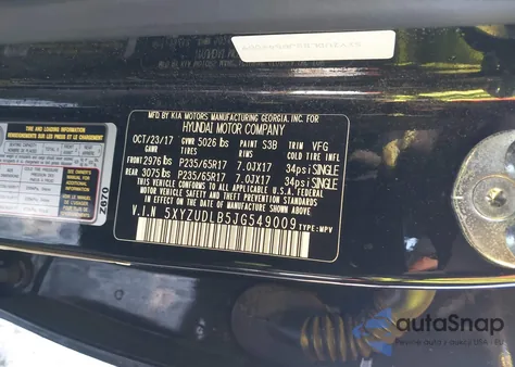 2018 Hyundai Santa Fe Sport 2.4L from USA, damaged, VIN 5XYZUDLB5JG549009